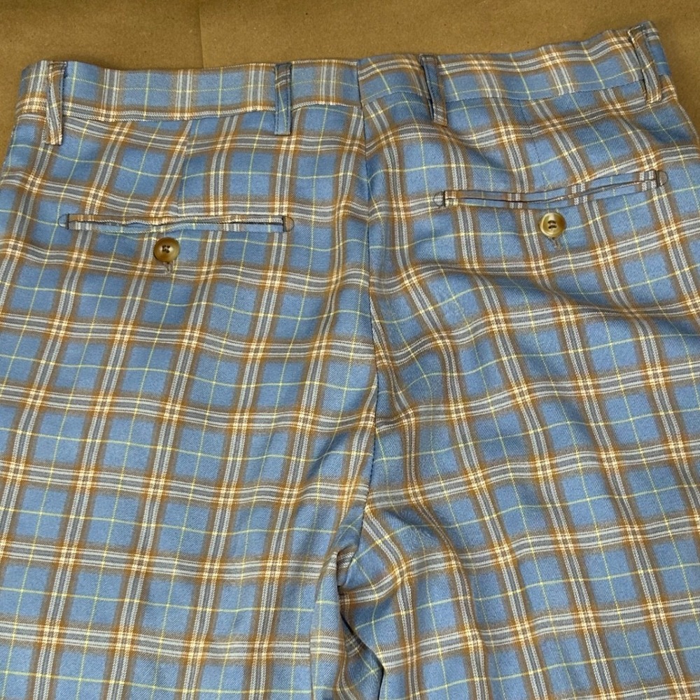 Kent & Park Sky Blue Plaid Dress Pants Mens 32 - Picture 3 of 7